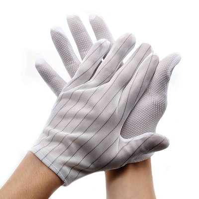 Fivefinger διπλά ριγωτά γάντια εργασίας διανομής αντιστατικά αντιολισθητικά για ηλεκτρονικό
