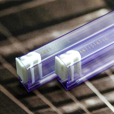 0.5-1mm πάχος ESD σωλήνας διαφανής για ασφαλή αποθήκευση και μεταφορά ηλεκτρονικών