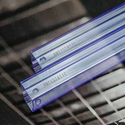 0.5-1mm πάχος ESD σωλήνας διαφανής για ασφαλή αποθήκευση και μεταφορά ηλεκτρονικών