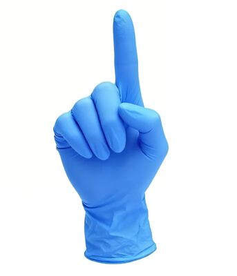 Γάντια εξέτασης νιτριλίου 100% μιας χρήσης, χωρίς σκόνη, βιομηχανικού τύπου, χωρίς λάτεξ, μπλε/πορτοκαλί