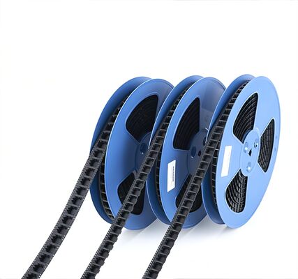 Black anti-static carrier tape packaging, transparent ESD tape, made of PC/PS/PET materials dedicated for SMT.