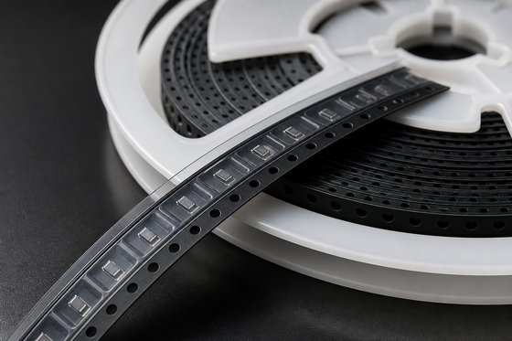 Προσαρμοσμένο ESD Conductive Embossed Carrier Tape Reel για συσκευασία ημιαγωγών και ηλεκτρονικών εξαρτημάτων SMD
