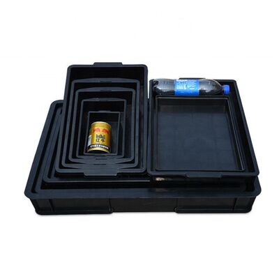 Μαύρο αγωγό ESD PP δίσκο 345x225x60mm για χειρισμό και συσκευασία PCB