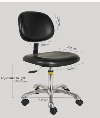 Συνθετικές ασφαλείς έδρες 420x450mm δέρματος ESD για τον εργασιακό χώρο