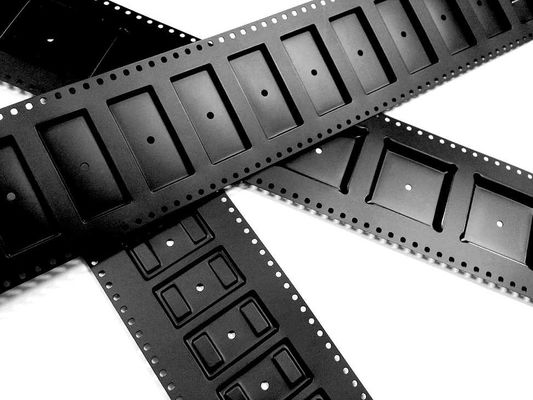 Μαύρη ανάγλυφη ταινία μεταφοράς για SMT - Anti-Static, Υλικό PS/PC/PET, Πλάτος 8-104mm